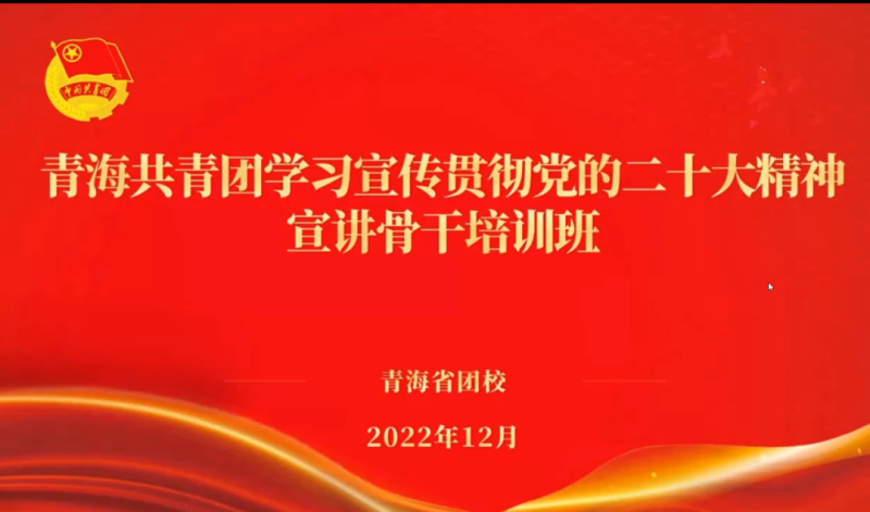 用青年化视角 宣传党的二十大精神 ——省热博RB88集团团委组织团员青年干部参加团省委举办的学习宣传贯彻党的二十大精神宣讲骨干培训班